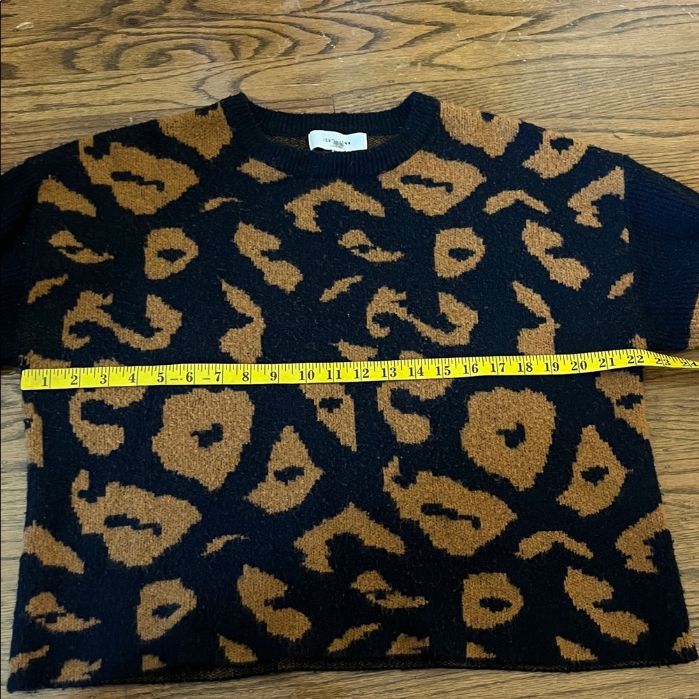 John + Jenn Navy and Brown Animal Print Sweater - Picture 9 of 9
